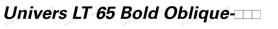 Univers LT 65 Bold Oblique字体转换